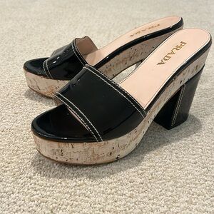 Prada Patent Leather Sandal